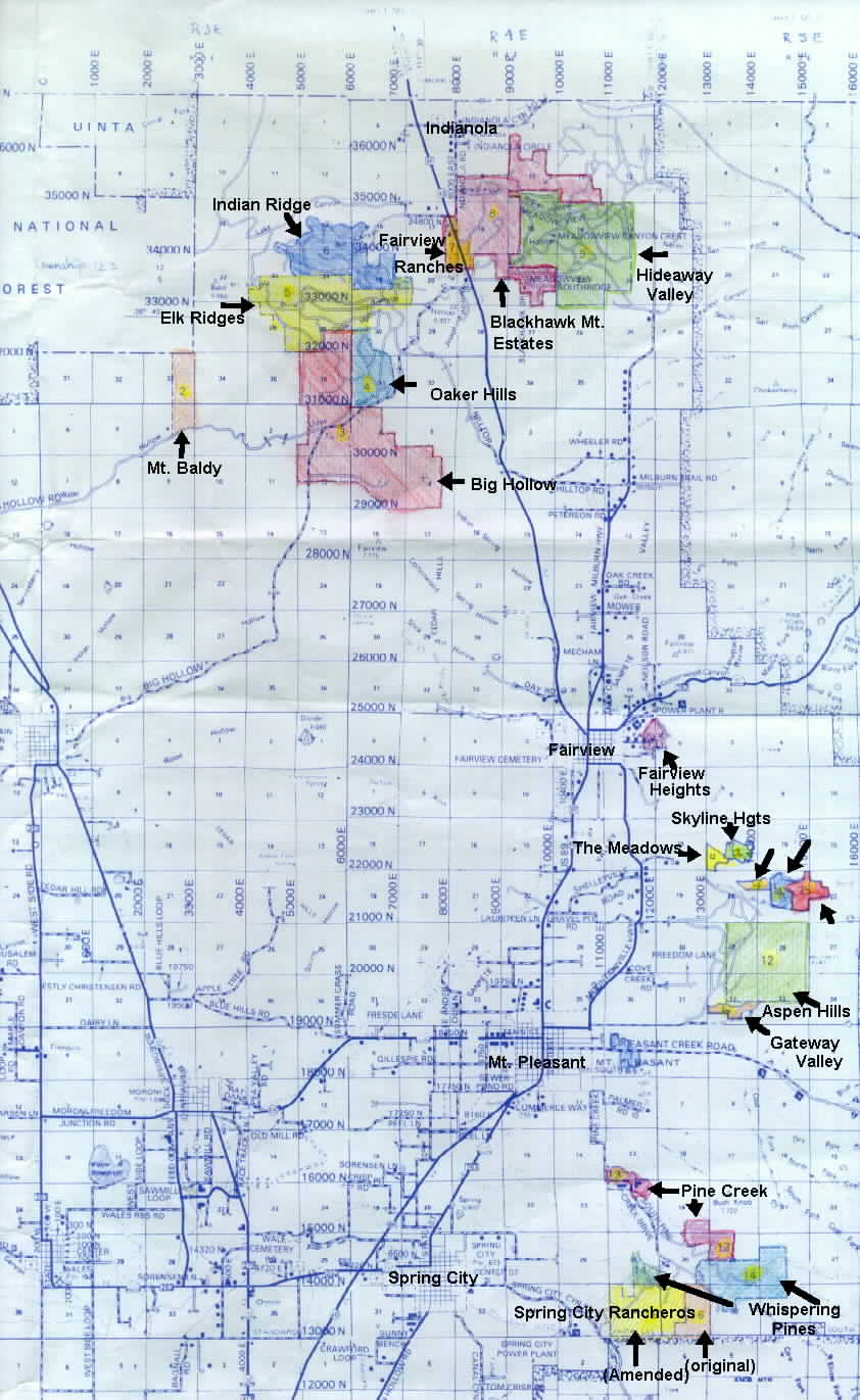 Sanpete County Plat Maps Gooseberry Canyons